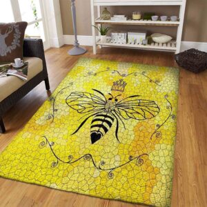 Bee King Rug Sport Decor Gift Floor Decor Living Room Carpet Rug Area Rug - 61b655a8265c