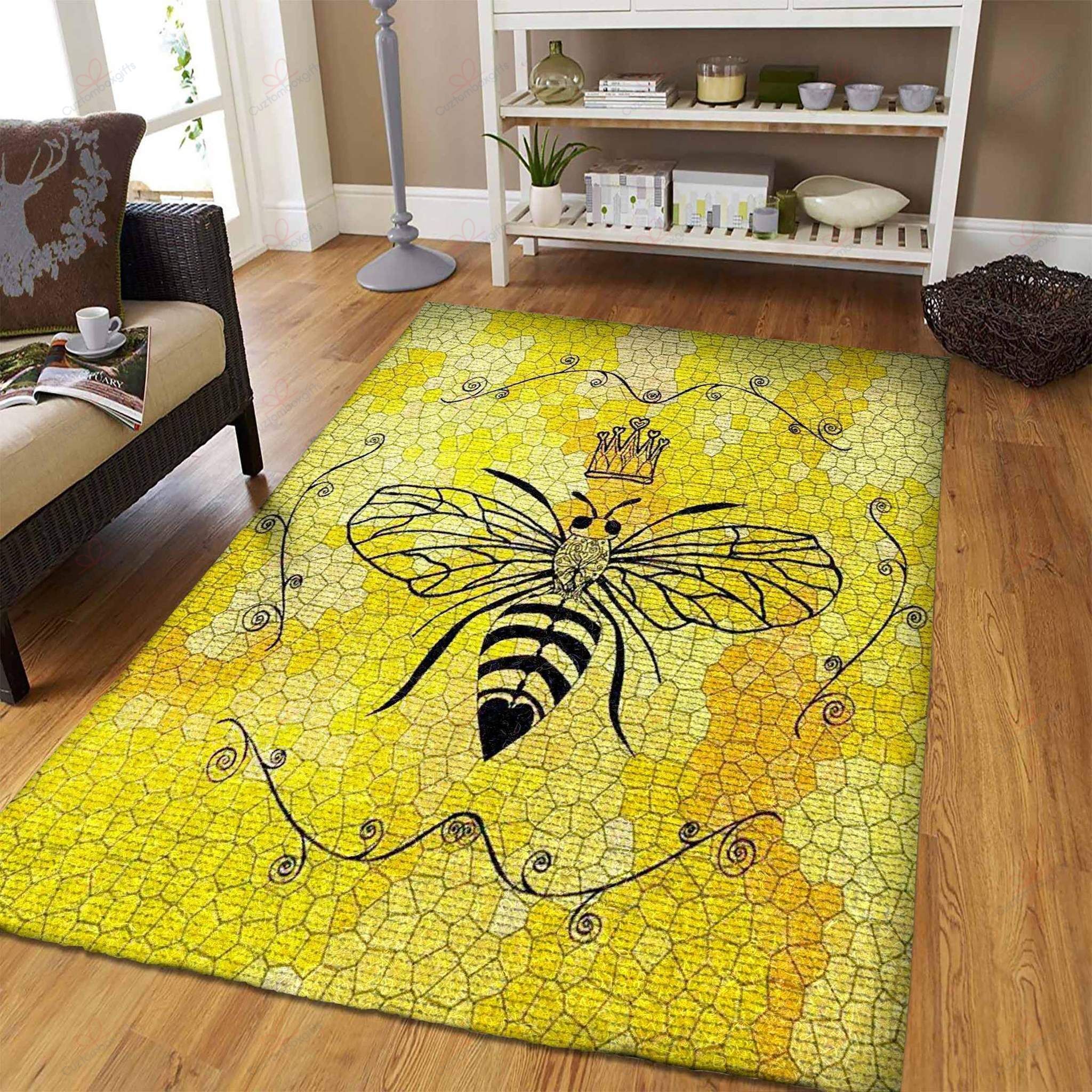 Bee King Rug Sport Decor Gift Floor Decor Living Room Carpet Rug Area Rug - 61b655a8265c Bee King Rug Sport Decor Gift Floor Decor Living Room Carpet Rug Area Rug - 61b655a8265c