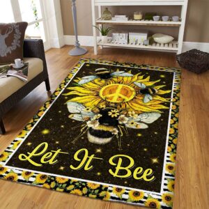 Bee Let It Bee Rug Sport Decor Gift Floor Decor Living Room Carpet Rug Area Rug - ea4b9b6d01d4