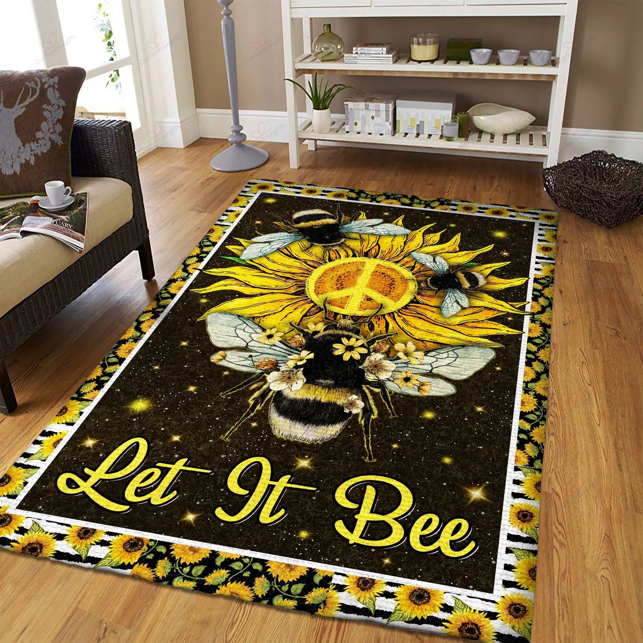 Bee Let It Bee Rug Sport Decor Gift Floor Decor Living Room Carpet Rug Area Rug - ea4b9b6d01d4 Bee Let It Bee Rug Sport Decor Gift Floor Decor Living Room Carpet Rug Area Rug - ea4b9b6d01d4