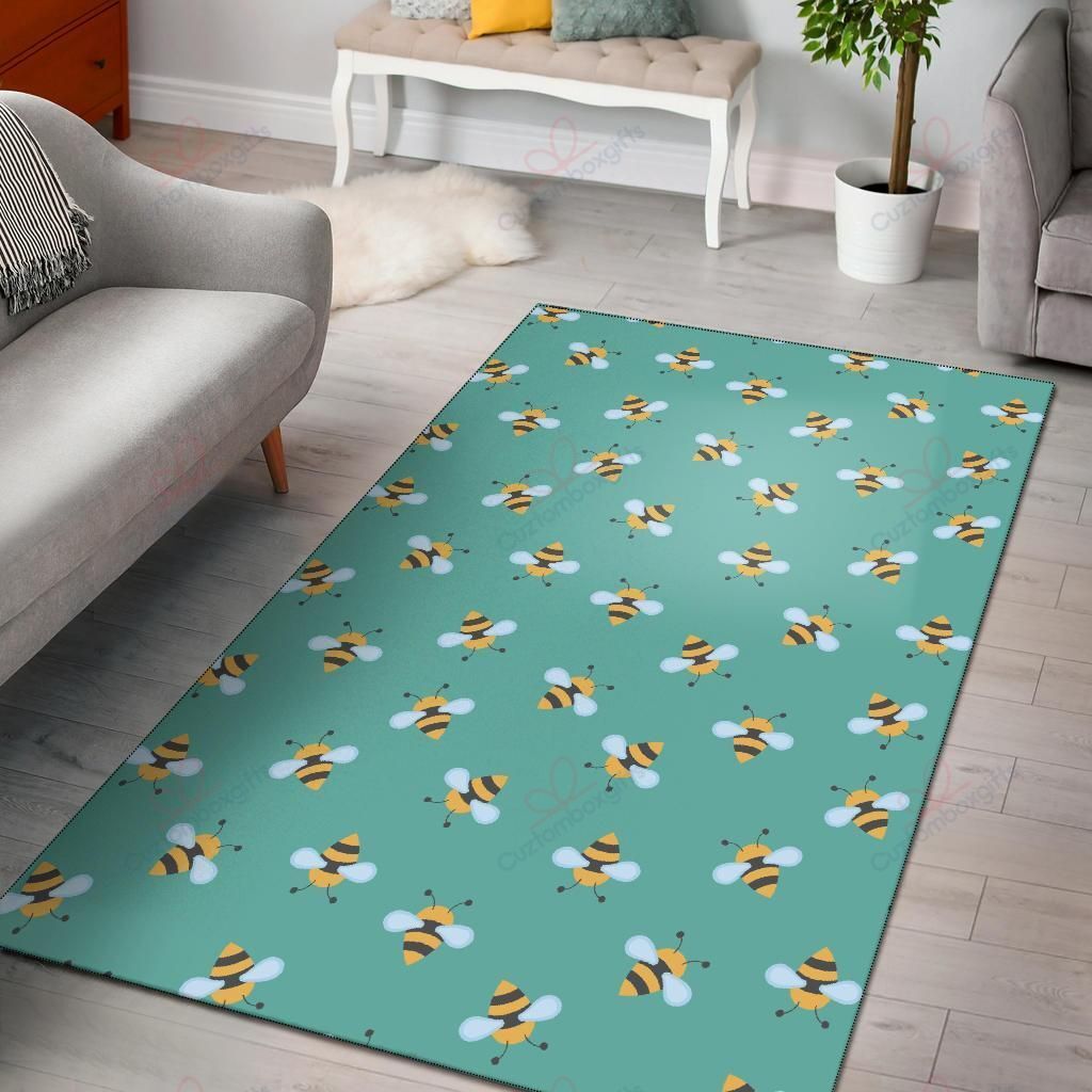 Bee Pattern 1 Rug Sport Decor Gift Floor Decor Living Room Carpet Rug Area Rug - 48579554c961 Bee Pattern 1 Rug Sport Decor Gift Floor Decor Living Room Carpet Rug Area Rug - 48579554c961