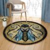 Bee Pattern 3 Round Carpet Floor Rug Living Room Bedroom Decor Round Area Rug Carpet
