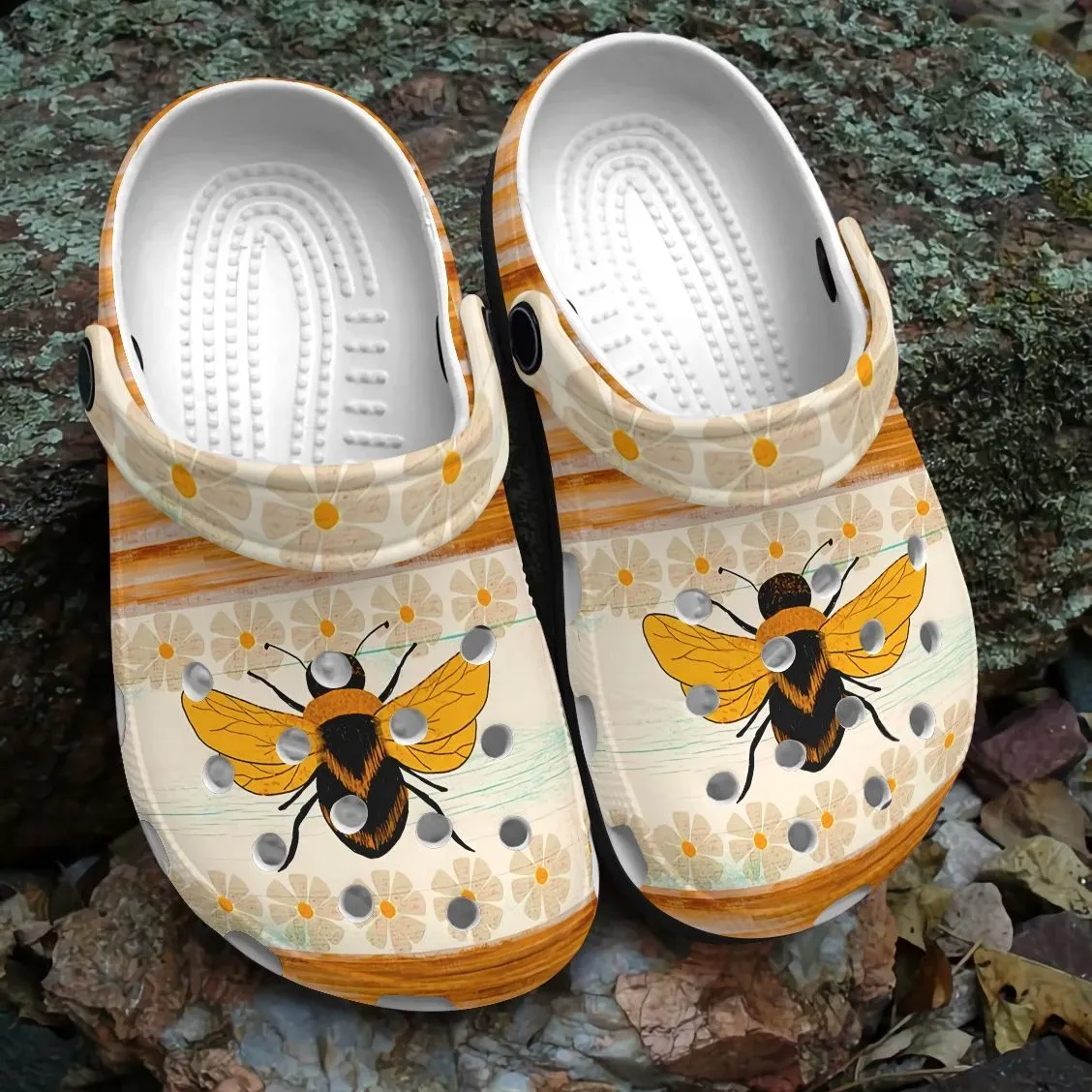 Bee Personalize Clog Custom Crocs Fashionstyle Comfortable For Women Men Kid Print 3D Bee Lover Bee Personalize Clog Custom Crocs Fashionstyle Comfortable For Women Men Kid Print 3D Bee Lover
