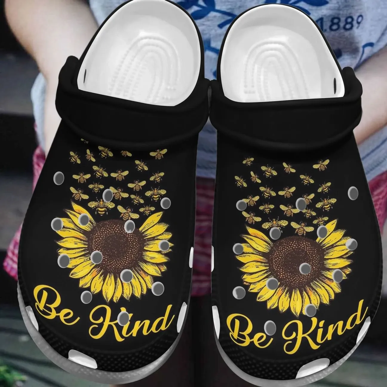 Bee Personalized Clog Custom Crocs Comfortablefashion Style Comfortable For Women Men Kid Print 3D Be Kind Bee Personalized Clog Custom Crocs Comfortablefashion Style Comfortable For Women Men Kid Print 3D Be Kind