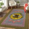 Bee Sunflower Mandala Rug Sport Decor Gift Floor Decor Living Room Carpet Rug Area Rug - ab86ae57c1b6