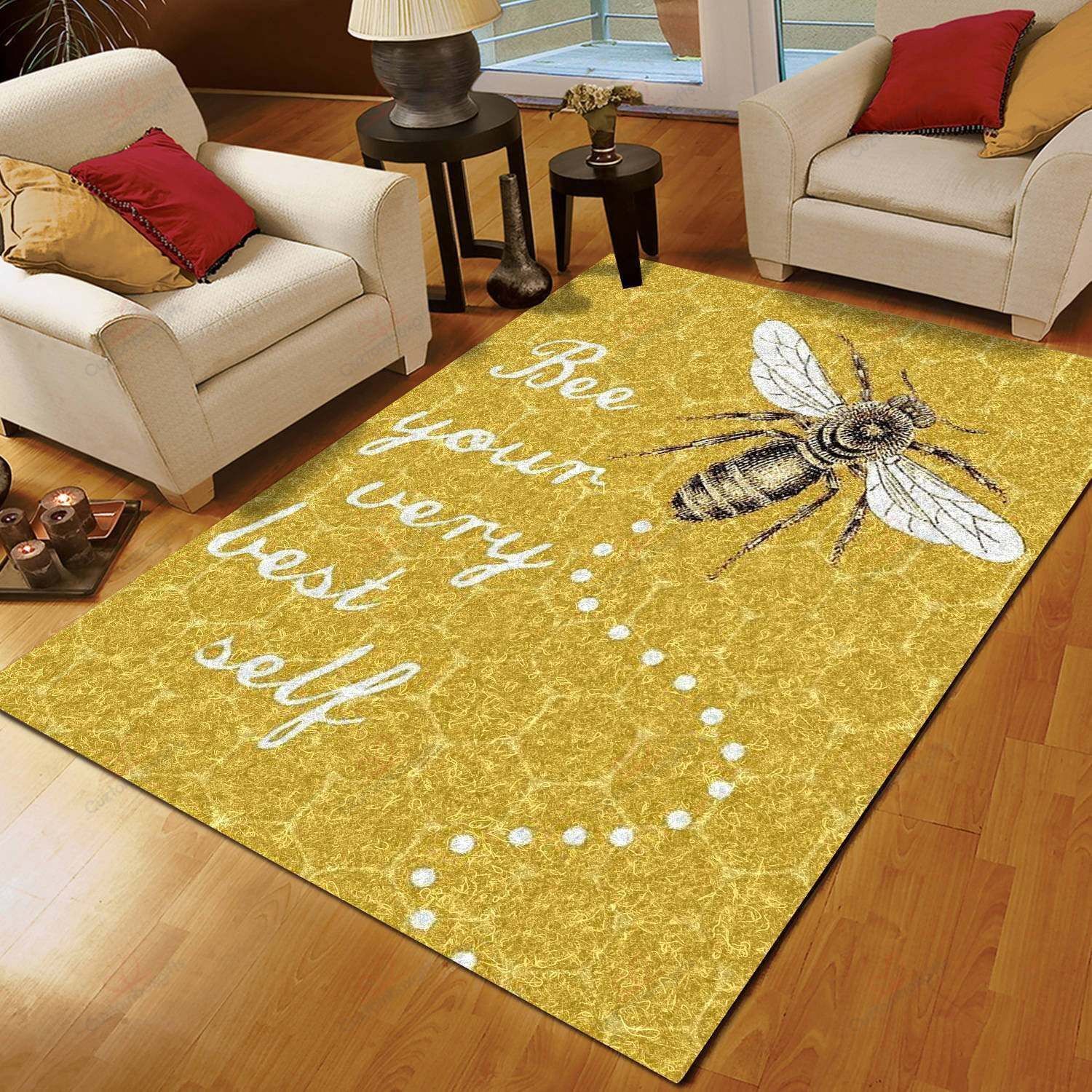 Bee Your Very Best Self Rug Sport Decor Gift Floor Decor Living Room Carpet Rug Area Rug - b36ee5278d48 Bee Your Very Best Self Rug Sport Decor Gift Floor Decor Living Room Carpet Rug Area Rug - b36ee5278d48