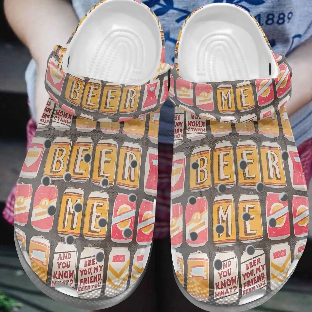 Beer Personalize Clog Custom Crocs Fashionstyle Comfortable For Women Men Kid Print 3D Beer Me Beer Personalize Clog Custom Crocs Fashionstyle Comfortable For Women Men Kid Print 3D Beer Me