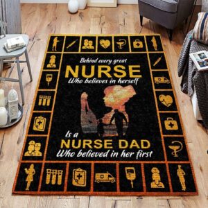 Behind Great Nurse Rug Sport Decor Gift Floor Decor Living Room Carpet Rug Area Rug - 5a711c954965