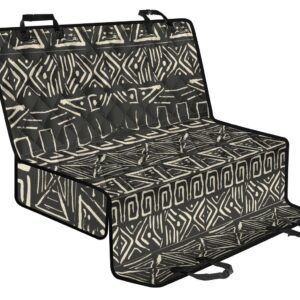 Beige Aztec Pattern Print Pet Car Back Seat Cover - 833efa6e466a