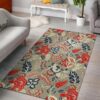 Beige Bohemian Floral Pattern Rug Sport Decor Gift Floor Decor Living Room Carpet Rug Area Rug - 8b3259d7adcb