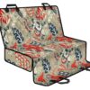 Beige Bohemian Floral Pattern Print Pet Car Back Seat Cover - 93882d004aa7