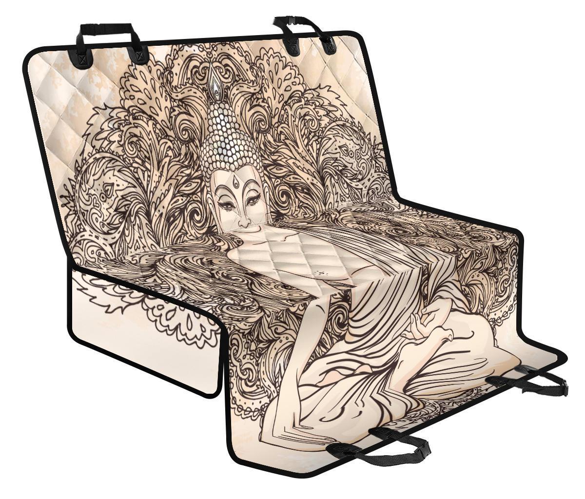 Beige Buddha Mandala Print Pet Car Back Seat Cover - e5056e9fe8f1 Beige Buddha Mandala Print Pet Car Back Seat Cover - e5056e9fe8f1
