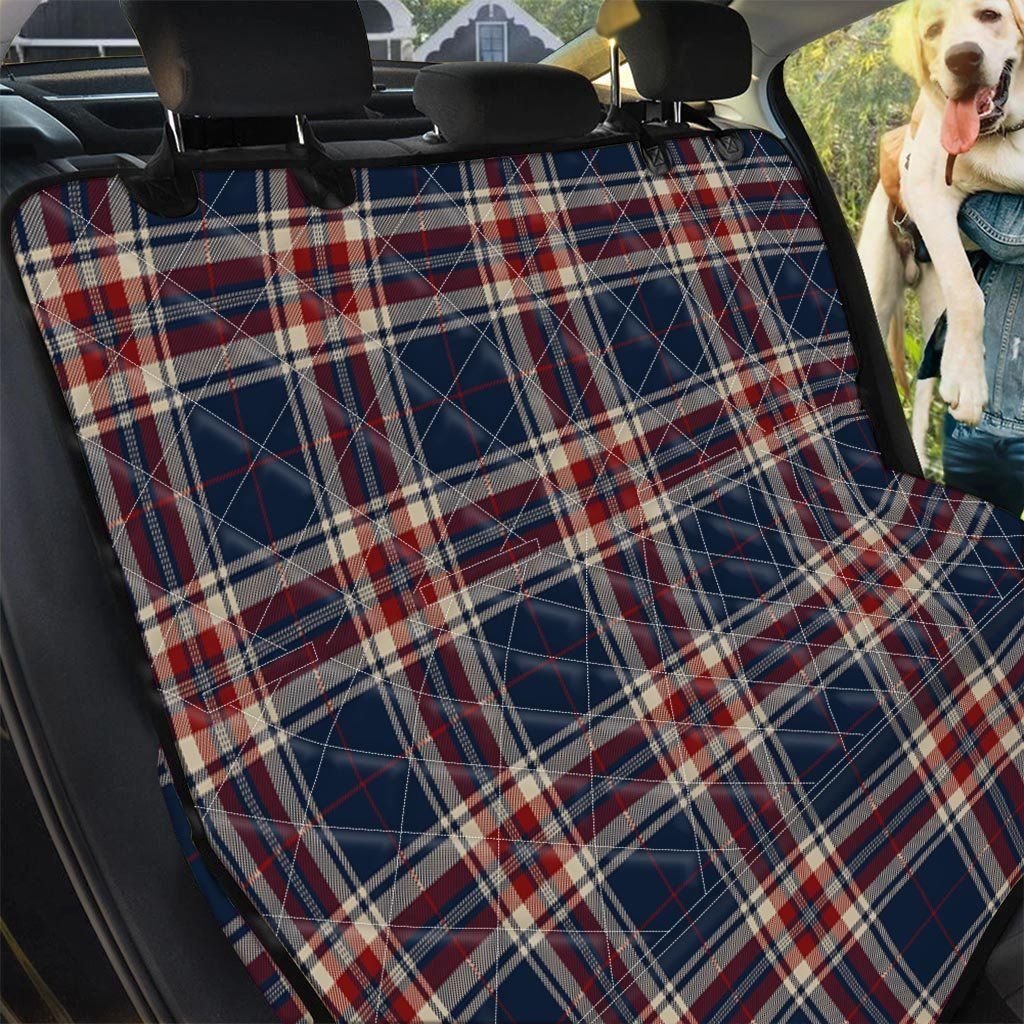 Beige Red Blue Plaid Pattern Car Back Seat Cover Dog Car Seat Covers - ee4605fb128b Beige Red Blue Plaid Pattern Car Back Seat Cover Dog Car Seat Covers - ee4605fb128b