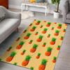 Beige Watercolor Pineapple Pattern Rug Sport Decor Gift Floor Decor Living Room Carpet Rug Area Rug - bbb1c706be89