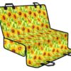 Beige Watercolor Sunflower Pattern Print Pet Car Back Seat Cover - da1c3bf9ed27