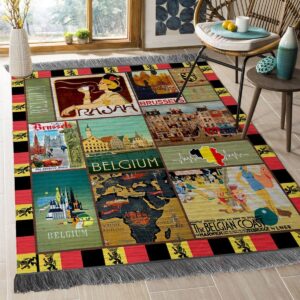 Belgium Rug Sport Decor Gift Floor Decor Living Room Carpet Rug Area Rug - 2f150c2afc95