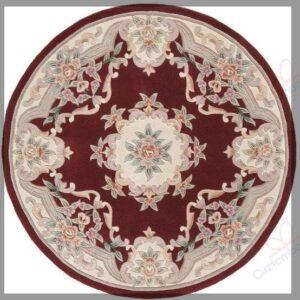 Bergen Handtufted Wool Oriental Round Carpet Floor Rug Living Room Bedroom Decor Round Area Rug Carpet