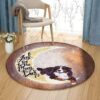 Bernese Mountain Dog I Love You Round Carpet Floor Rug Living Room Bedroom Decor Round Area Rug Carpet