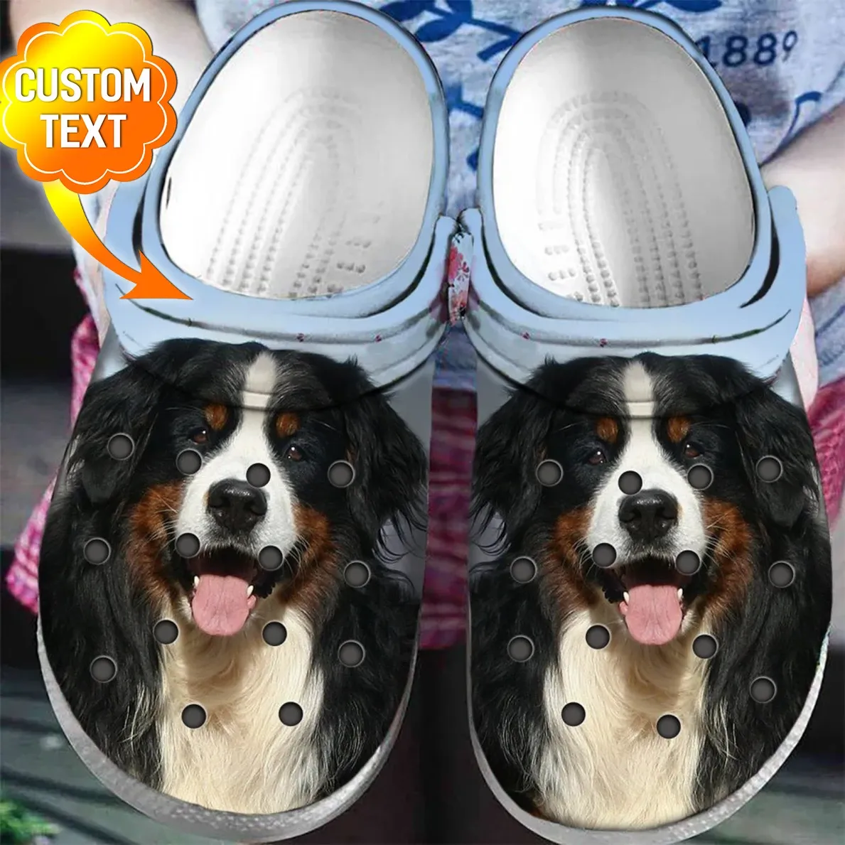 Bernese Mountain Dog Personalize Clog Custom Crocs Clog On Sandal Fashion Style Comfortable For Women Men Kid Bernese Mountain Dog Personalize Clog Custom Crocs Clog On Sandal Fashion Style Comfortable For Women Men Kid