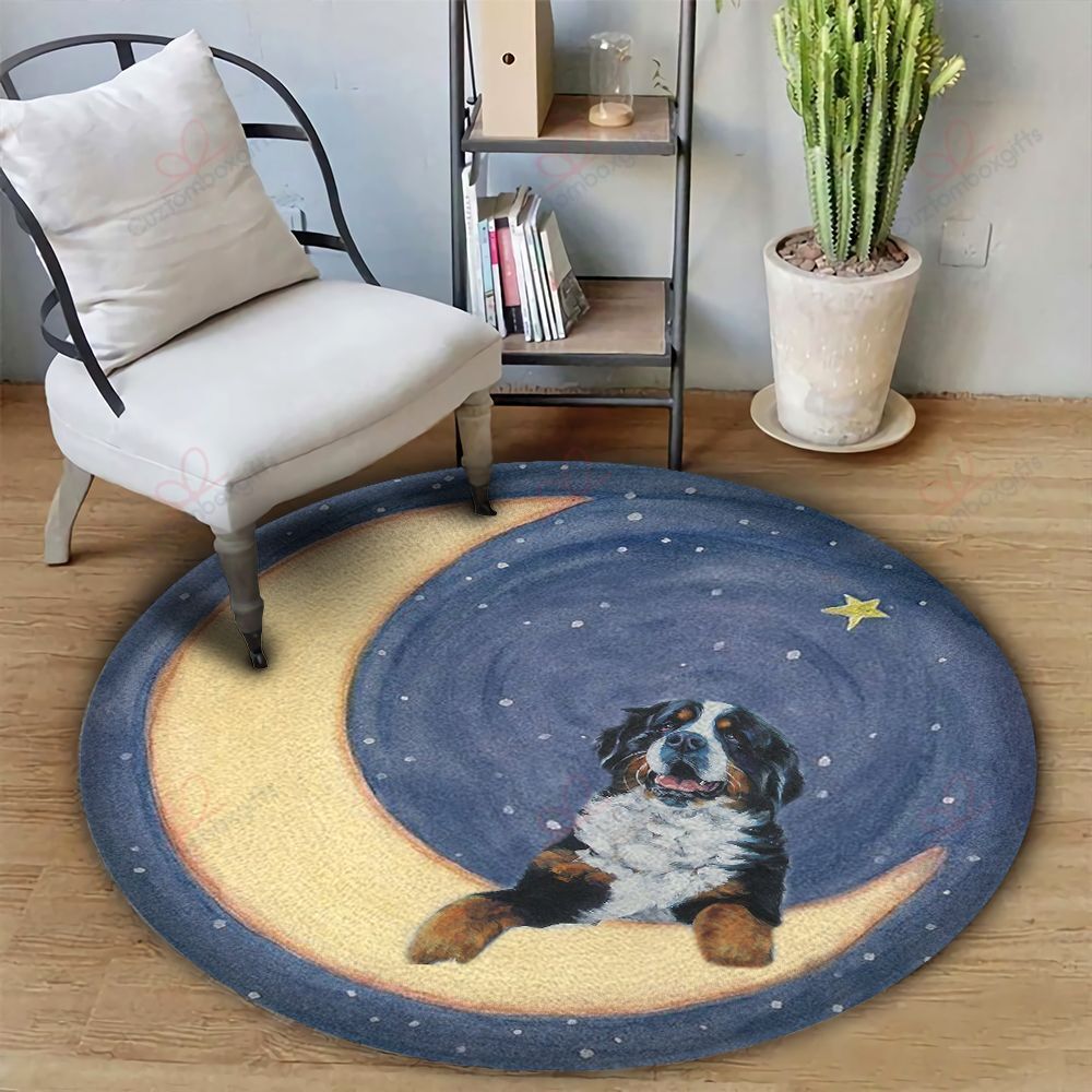 Bernese Mountain Love You To The Moon And Back Round Carpet Floor Rug Living Room Bedroom Decor Round Area Rug Carpet Bernese Mountain Love You To The Moon And Back Round Carpet Floor Rug Living Room Bedroom Decor Round Area Rug Carpet