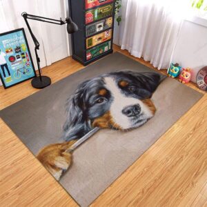 Bernese Mountain Sadness Rug Sport Decor Gift Floor Decor Living Room Carpet Rug Area Rug - 57cfebf0acac