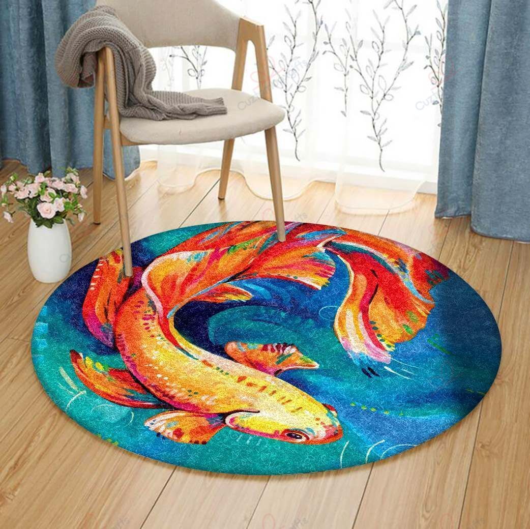 Betta Fish Round Carpet Floor Rug Living Room Bedroom Decor Round Area Rug Carpet Betta Fish Round Carpet Floor Rug Living Room Bedroom Decor Round Area Rug Carpet