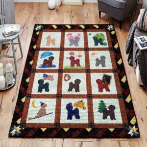 Bichon Poodle Rug Sport Decor Gift Floor Decor Living Room Carpet Rug Area Rug - 9259d6d87cae