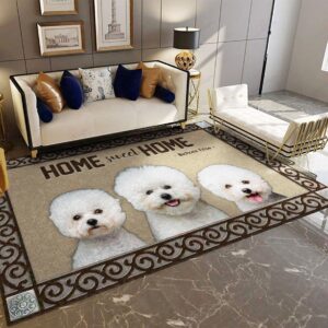 Bichons Frise Home Sweet Home Rug Sport Decor Gift Floor Decor Living Room Carpet Rug Area Rug - a1a73dbfc179