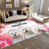 Bichons Frises Are My Valentine Rug Sport Decor Gift Floor Decor Living Room Carpet Rug Area Rug - 5007672d66f7
