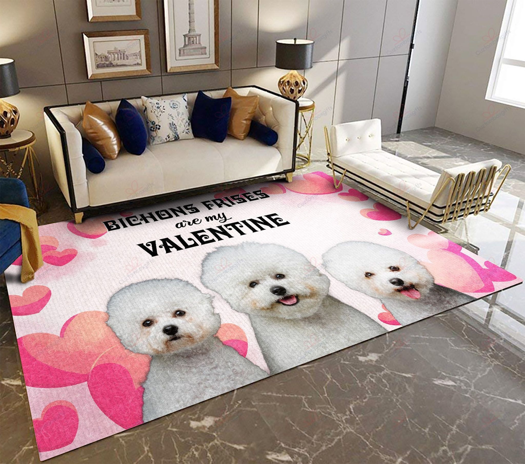 Bichons Frises Are My Valentine Rug Sport Decor Gift Floor Decor Living Room Carpet Rug Area Rug - 5007672d66f7 Bichons Frises Are My Valentine Rug Sport Decor Gift Floor Decor Living Room Carpet Rug Area Rug - 5007672d66f7