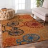 Bicycle Brown Rug Sport Decor Gift Floor Decor Living Room Carpet Rug Area Rug - 19e5a1a4c04d