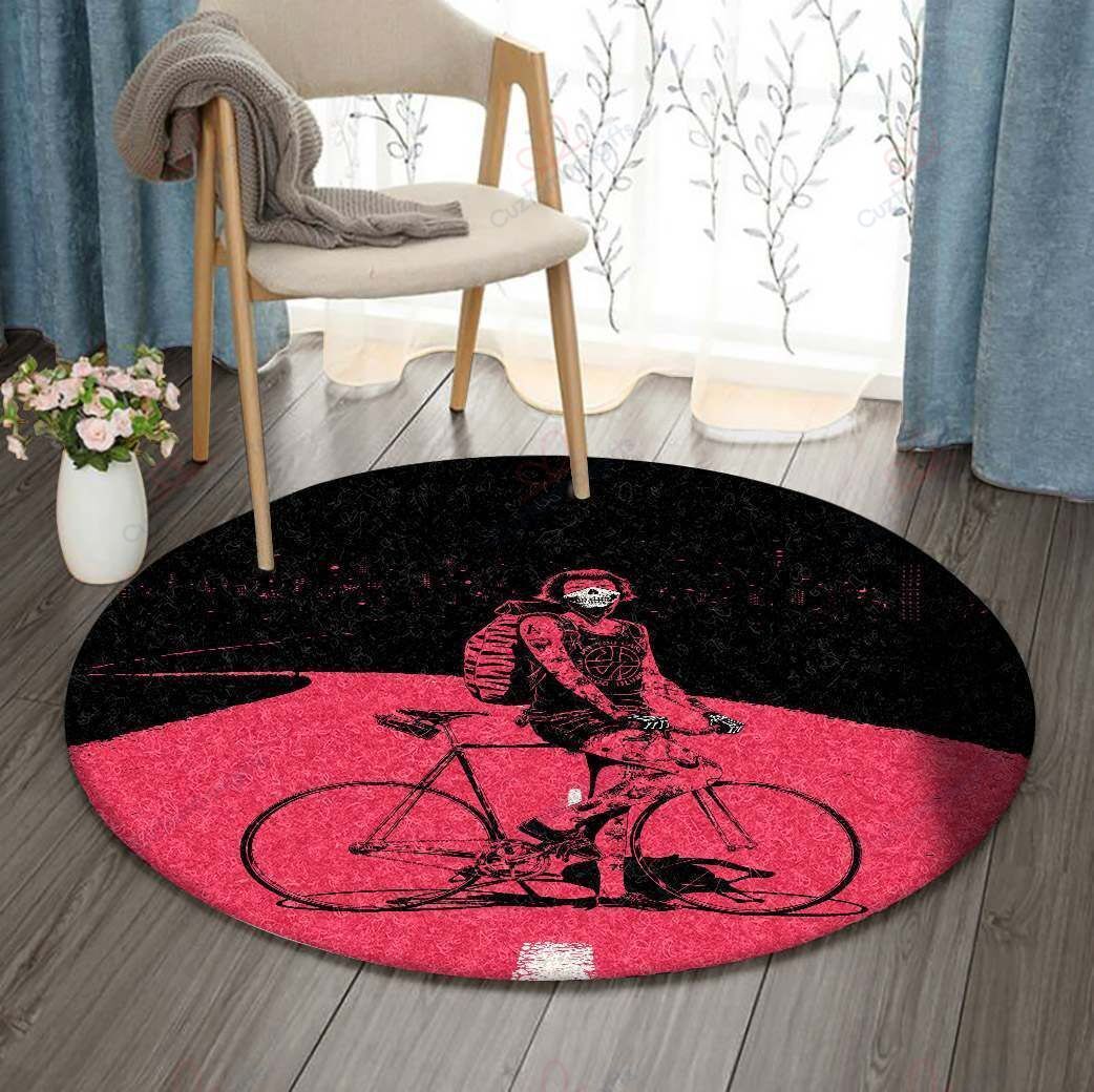 Bicycle Girl Round Carpet Floor Rug Living Room Bedroom Decor Round Area Rug Carpet Bicycle Girl Round Carpet Floor Rug Living Room Bedroom Decor Round Area Rug Carpet