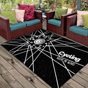 Bicycle Keeps Me Alive Rug Sport Decor Gift Floor Decor Living Room Carpet Rug Area Rug - 715b923400b1