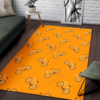 Bicycle Orange Rug Sport Decor Gift Floor Decor Living Room Carpet Rug Area Rug - 4341e6791ce1