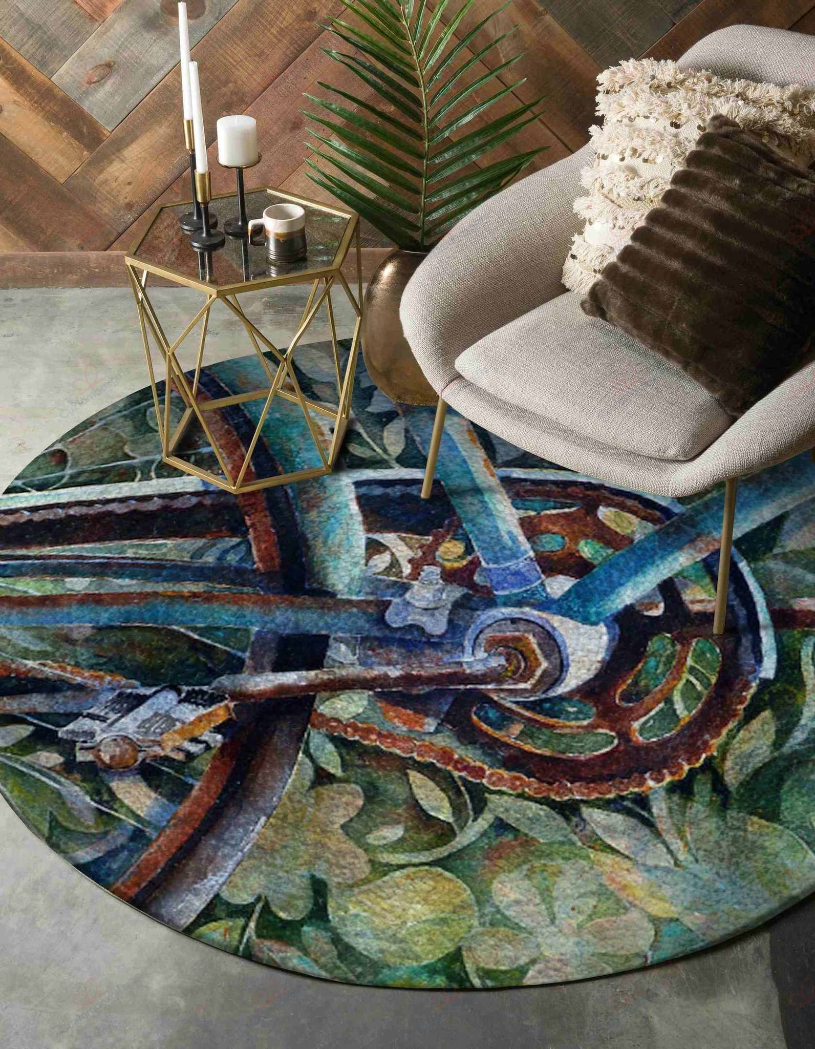 Bicycle Painting Round Carpet Floor Rug Living Room Bedroom Decor Round Area Rug Carpet Bicycle Painting Round Carpet Floor Rug Living Room Bedroom Decor Round Area Rug Carpet