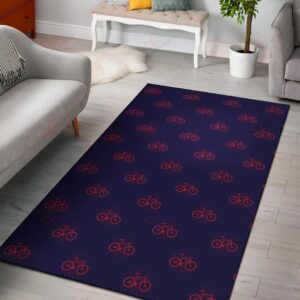 Bicycle Pattern 1 Rug Sport Decor Gift Floor Decor Living Room Carpet Rug Area Rug - d3680f6a3cab