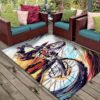 Bicycle Watercolor Rug Sport Decor Gift Floor Decor Living Room Carpet Rug Area Rug - 4a7325aa15af