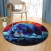Big Bear 1 Round Carpet Floor Rug Living Room Bedroom Decor Round Area Rug Carpet