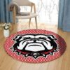 Big Bulldog Round Carpet Floor Rug Living Room Bedroom Decor Round Area Rug Carpet