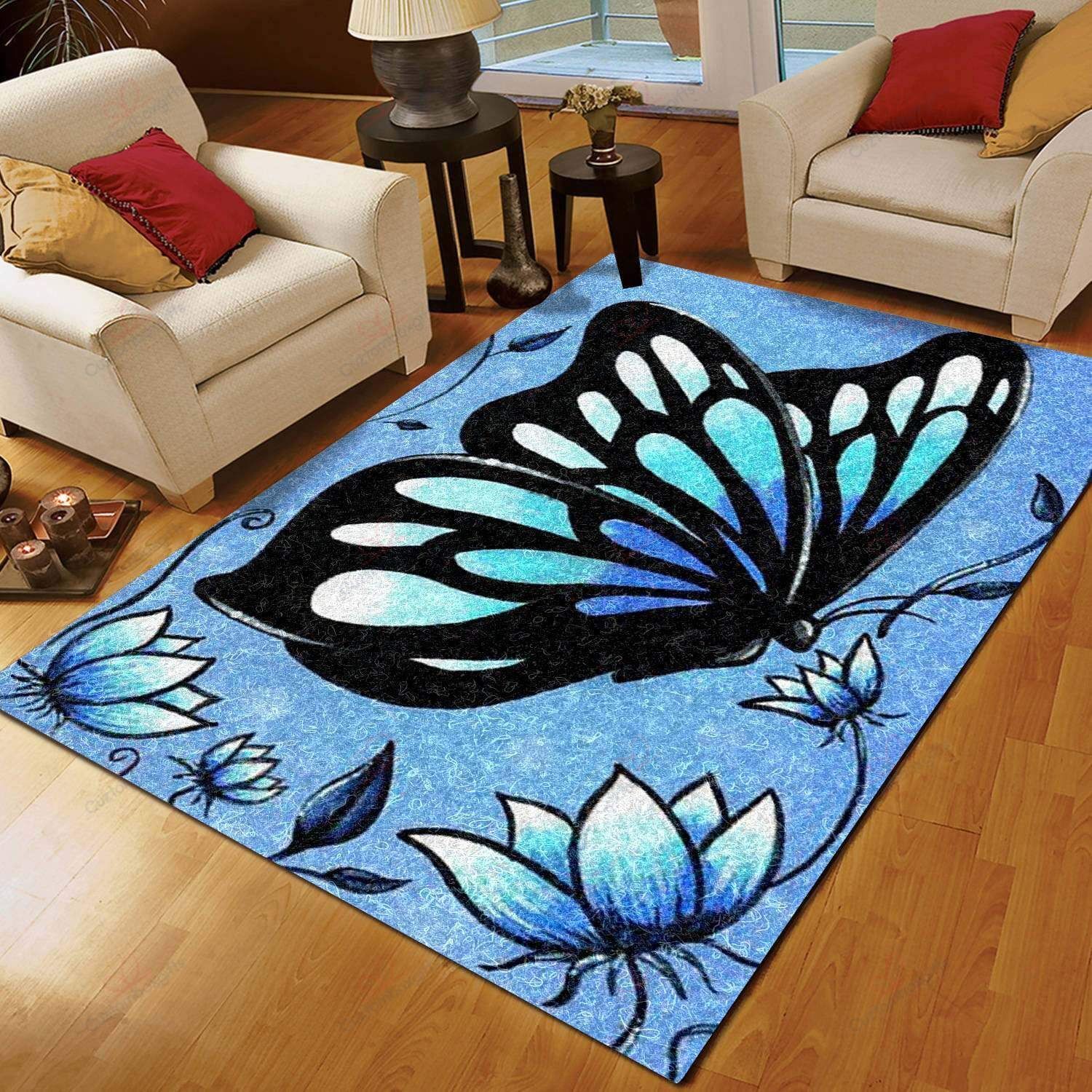 Big Butterfly Rug Sport Decor Gift Floor Decor Living Room Carpet Rug Area Rug - 908878c3af8e Big Butterfly Rug Sport Decor Gift Floor Decor Living Room Carpet Rug Area Rug - 908878c3af8e