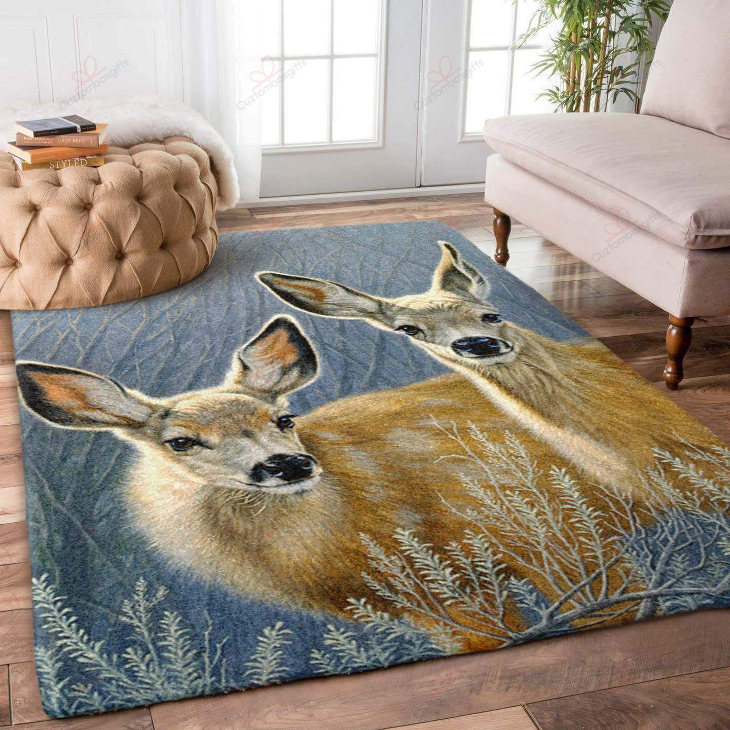 Big Deer And Baby Rug Sport Decor Gift Floor Decor Living Room Carpet Rug Area Rug - 17f8a9ac5601 Big Deer And Baby Rug Sport Decor Gift Floor Decor Living Room Carpet Rug Area Rug - 17f8a9ac5601