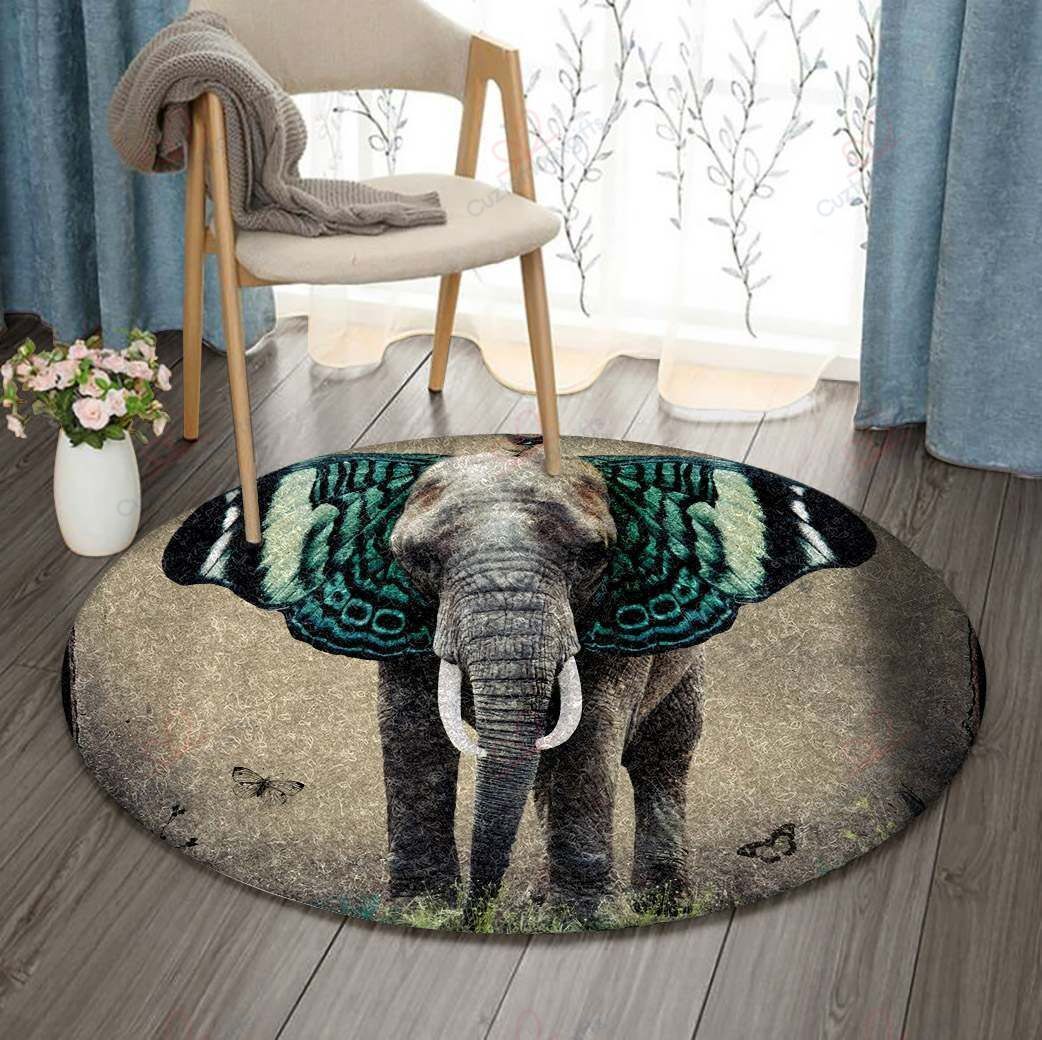 Big Elephant Round Carpet Floor Rug Living Room Bedroom Decor Round Area Rug Carpet Big Elephant Round Carpet Floor Rug Living Room Bedroom Decor Round Area Rug Carpet