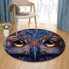 Big Eyes Fat Owl Round Carpet Floor Rug Living Room Bedroom Decor Round Area Rug Carpet