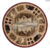 Big Sky Cabin Round Carpet Floor Rug Living Room Bedroom Decor Round Area Rug Carpet