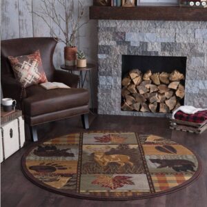Big Sky Nature Round Carpet Floor Rug Living Room Bedroom Decor Round Area Rug Carpet