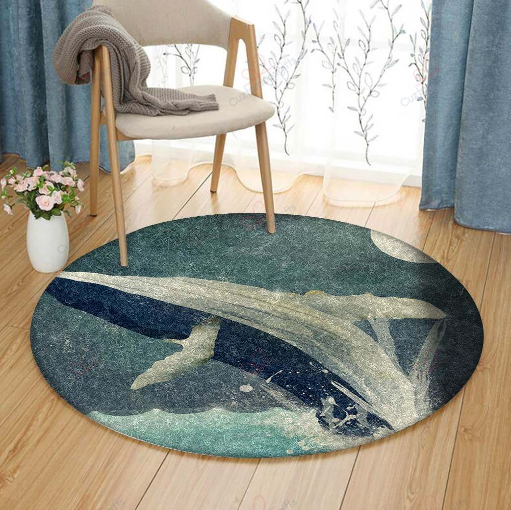 Big Whale Round Carpet Floor Rug Living Room Bedroom Decor Round Area Rug Carpet Big Whale Round Carpet Floor Rug Living Room Bedroom Decor Round Area Rug Carpet