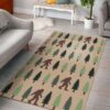 Bigfoot And Pine Rug Sport Decor Gift Floor Decor Living Room Carpet Rug Area Rug - c7b6e582fd16
