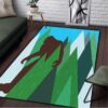 Bigfoot In The Forest Rug Sport Decor Gift Floor Decor Living Room Carpet Rug Area Rug - fbf12ed25f4d