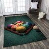Billiard Balls Rug Sport Decor Gift Floor Decor Living Room Carpet Rug Area Rug - b77de2db9476