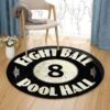 Billiard Round Carpet Floor Rug Living Room Bedroom Decor Round Area Rug Carpet